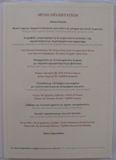 Menu of Spondi, Athens, Greece